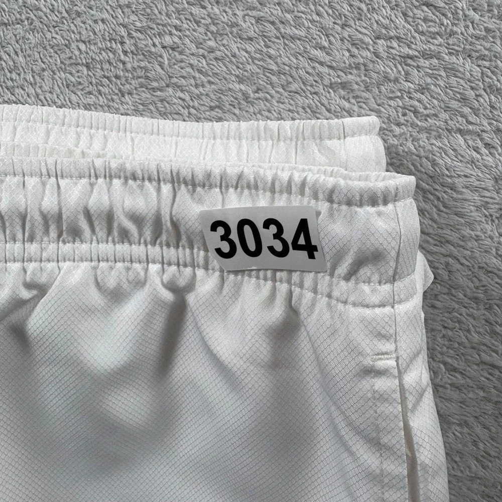 Lacoste Sport Mens White Diamond Weave Taffeta Tennis Shorts 4XL GH353T‎